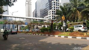 Melihat Bekas Lokasi Pohon yang Dipindahkan dari Sudirman-Thamrin