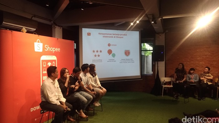 Suasana program Shopee. Foto: Moch Prima Fauzi/detikcom