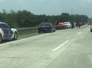 Kecelakaan Turing Komunitas Lamborghini Bukan Tabrakan Beruntun