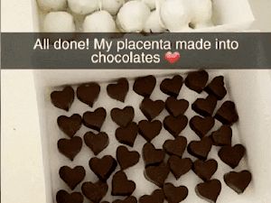 Cerita Ibu Membuat Cokelat dari Plasenta Bayinya