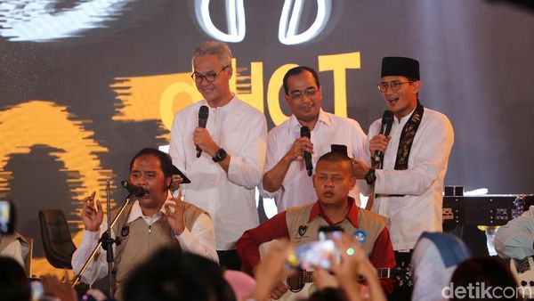 Aksi Talkback Bersama Sandiaga Uno, Ganjar dan Budi Karya Sumadi