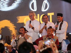 Aksi Talkback Bersama Sandiaga Uno, Ganjar dan Budi Karya Sumadi