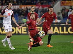Roma menciptakan peluang demi peluang di babak kedua, hingga mampu menggandakan keunggulan lewat Daniele De Rossi pada menit ke-73. (Foto: Max Rossi/ REUTERS)