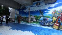 Cantik! Mural di Tiang JLNT Antasari