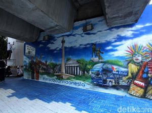 Cantik! Mural di Tiang JLNT Antasari