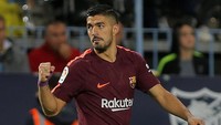 10. Luis Suarez mengemas 25 gol untuk Barcelona di La Liga 2017/2018. Dengan posisi Liga Spanyol di peringkat koefisien UEFA, jumlah gol Suarez dikalikan dua menjadi 50 poin. (Foto: Jon Nazca/Reuters)