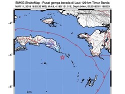 Gempa 4,8 SR Guncang Banda Maluku