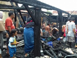 Dipicu Arus Pendek, 7 Rumah di Palembang Hangus Terbakar