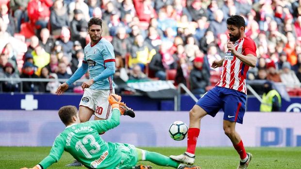 Atletico Madrid sempat kesulitan membobol Celta Vigo di babak pertama.