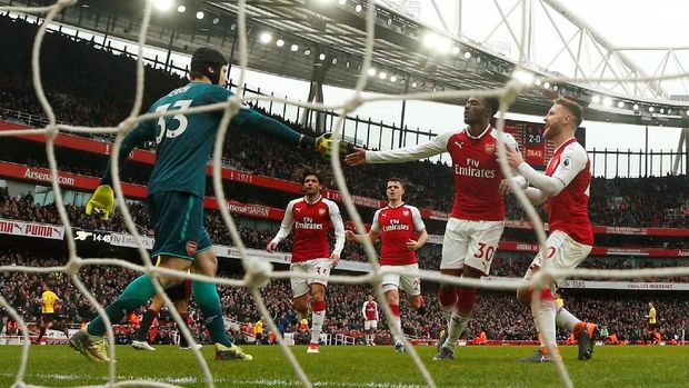 Arsenal berhasil meraih kemenangan atas Watford.