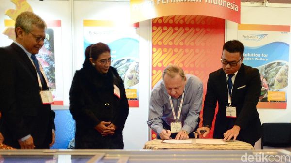 Menteri Susi Saksikan Penandatanganan Kontrak Penjualan Ikan ke AS