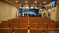 Ruang konferensi pers di Santiago Bernabeu. (Femi Diah/detikSport)