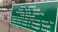 Foto: Begini Kondisi Hari Pertama Ganjil Genap di Tol Bekasi Barat