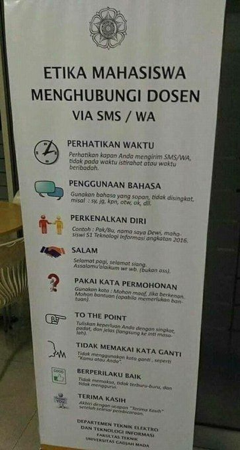 Viral Etika Mahasiswa UGM Hubungi Dosen, Begini Pro Kontranya