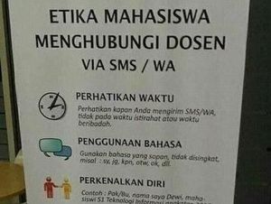 Banner Etika Mahasiswa Menghubungi Dosen di UGM Dipasang Awal Tahun Banner Etika Mahasiswa Menghubungi Dosen di UGM Dipasang Awal Tahun