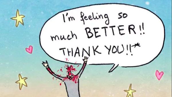 10 Ilustrasi Konyol yang Menggambarkan Isi Hati Orang Depresi