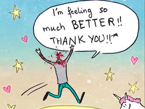 10 Ilustrasi Konyol yang Menggambarkan Isi Hati Orang Depresi