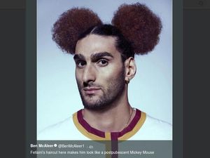 Heboh Gaya Rambut Baru Marouane Fellaini yang Mirip Mickey Mouse