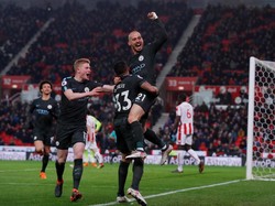 Dua Gol David Silva Menangkan City di Kandang Stoke