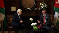 Potret Pertemuan Presiden Palestina-Raja Yordania Bahas Yerusalem