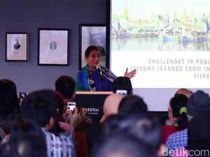 Susi Paparkan Kondisi Kelautan di Universitas Harvard