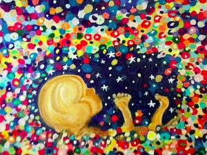 Cantik! Saat Hasil USG Jadi Lukisan Warna-warni