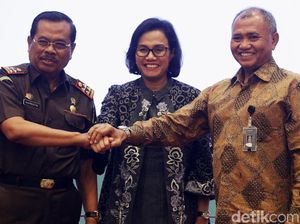 Menkeu, Jaksa Agung dan Ketua KPK Teken MoU Lelang Barang Sitaan