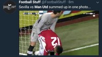 MU tampil buruk saat menjamu Sevilla di Old Trafford, Rabu (14/3/2018) dini hari WIB. Kalah 1-2, MU pun tersingkir dengan agregat yang sama usai berimbang 0-0 di leg pertama. Performa MU diibaratkan begini. (Foto: Twitter @FootballStuff)