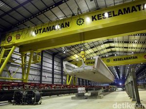 Yuk Intip Pembuatan Lintasan LRT Jabodebek