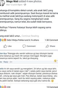 Postingan tentang kakak yang bisa tega bunuh adiknya/