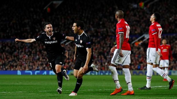 Sevilla datang ke perempat final dengan menyingkirkan Manchester United.