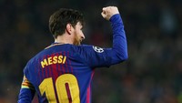 Messi baru saja menembus 100 gol bersama Barcelona. Dia membukukannya dalam 123 pertandingan bersama tim Catalan. (Foto: Albert Gea/Reuters)