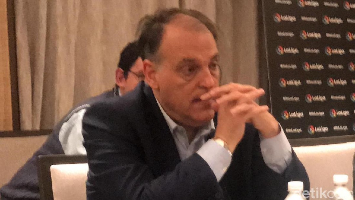 Presiden LaLiga, Javier Tebas. (Foto: detikcom/Mohammad Resha Pratama)