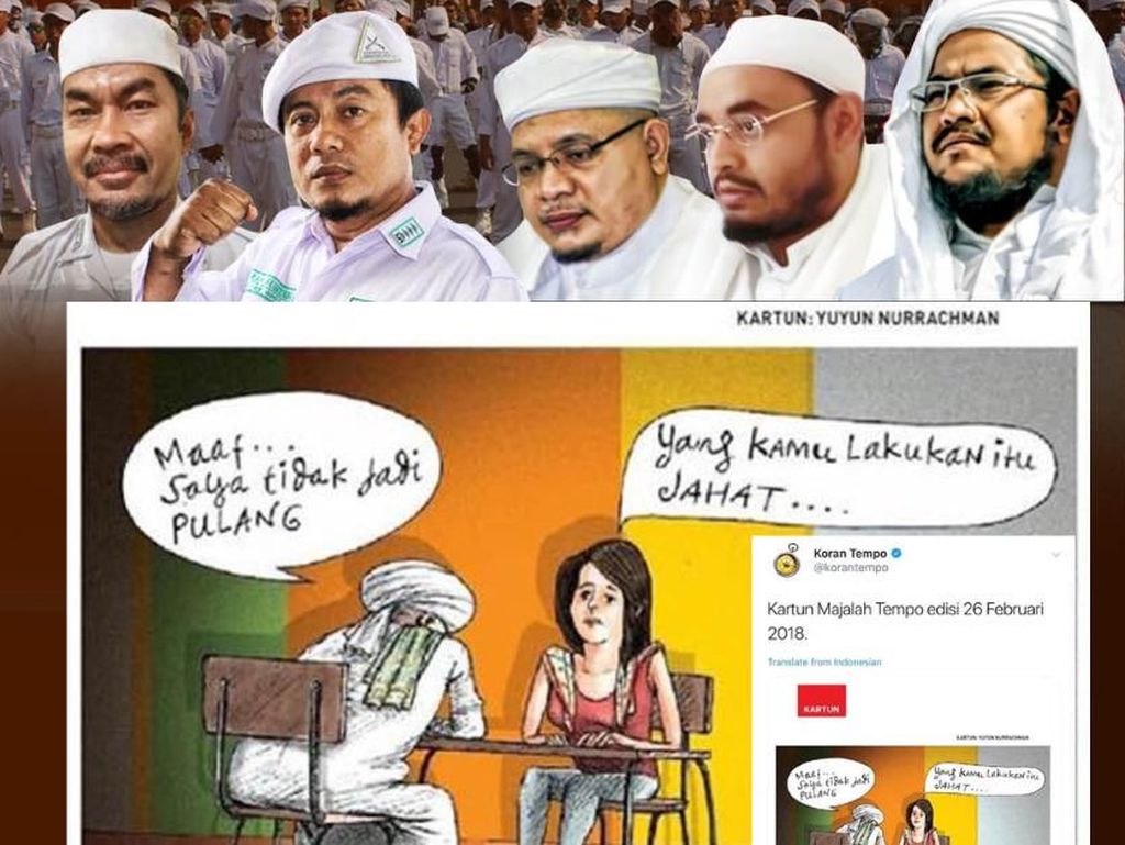 FPI Demo Tempo karena Kartun Pria Bersorban Tak Jadi Pulang FPI Demo Tempo karena Kartun Pria Bersorban Tak Jadi Pulang