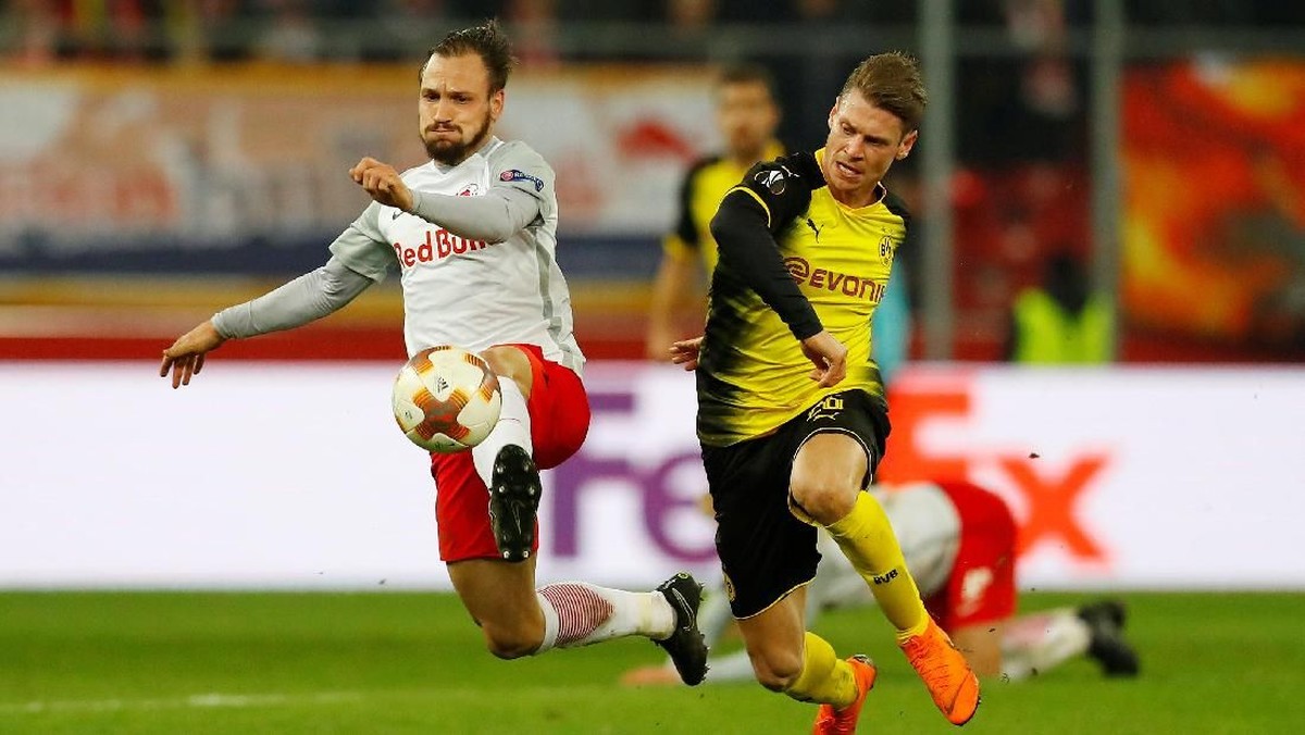 RB Salzburg menyingkirkan Borussia Dortmund dari Liga Europa. (Foto: Leonard Foeger/Reuters)