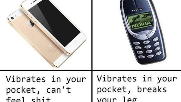 Meme Lucu Bedanya Ponsel Jadul dan Sekarang