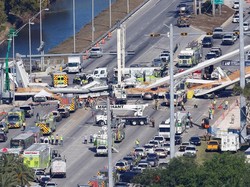 Wujud Jembatan di Florida Sebelum Ambruk ke Jalan