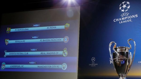 Statistik Delapan Tim di Perempatfinal Liga Champions