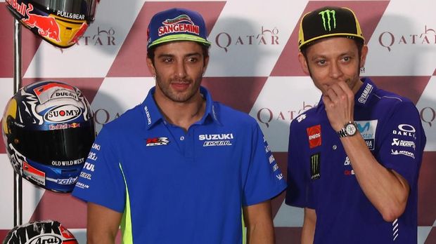 Andrea Iannone (kiri) gagal bersinar bersama Suzuki setelah dilepas Ducati.