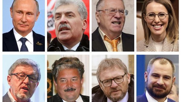 Foto: Putin dan 7 Penantangnya di Pilpres Rusia