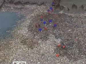 Hasil 2 Hari Pengerukan Lautan Sampah di Teluk Jakarta