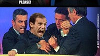Mungkin Juventus senang tidak lagi menghadapi Barcelona, yang selalu merepotkan dalam beberapa musim terakhir. Namun mereka justru ketemu Real Madrid, yang musim lalu mengalahkan mereka di final dengan skor 4-1. Duh! (Foto: Twitter @LeleAngeli)