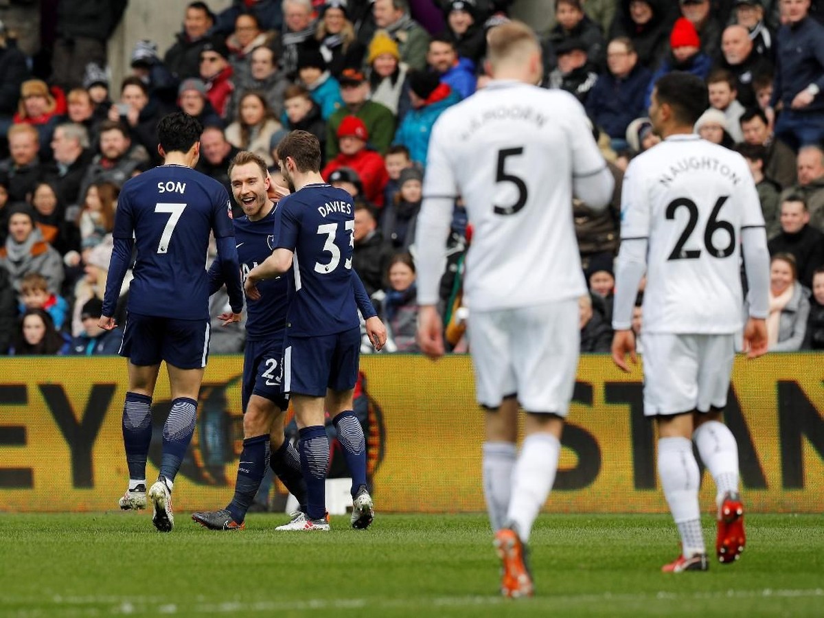 Tottenham Hotspur saat mengalahkan Swansea City di Piala FA. (Foto: Darren Staples/Reuters)