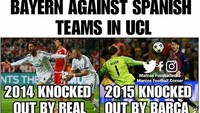 Adapun Bayern Munich diprediksi secara mengejutkan akan tersingkir dari Liga Champions lantaran kalah dari Sevilla. Die Roten memang selalu tersandung kala menghadapi wakil Spanyol dalam empat musim terakhir. (Foto: Twitter)