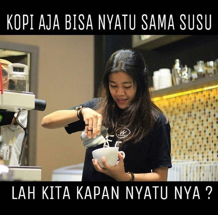 Kita kapan nyatunya Bang? Biar kayak kopi sama susu gitu. Foto: Istimewa
