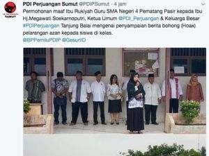 Sebar Hoax Megawati Larang Azan, Guru SMA Minta Maaf di Sekolah