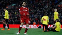 Empat gol Salah ke gawang Watford juga menjadikannya pemain Mesir pertama yang bisa mencetak gol paling banyak di satu pertandingan Premier League. (Foto: Phil Noble/Reuters)