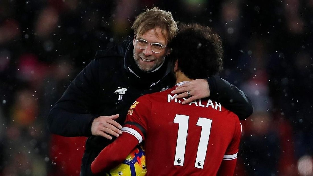 Juerge Klopp tak menyangka Mohamed Salah begitu mematikan di depan gawang (Foto: Lee Smith/Action Images via Reuters)