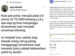 Keluhan Adanya Polisi yang Disebut Ganggu Konsentrasi Dibalas Lucu