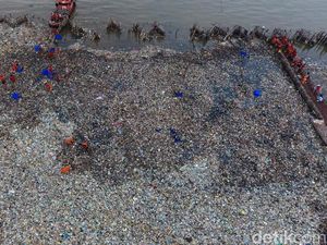 Anies Gandeng Susi Pasang Jaring Penolak Sampah Anies Gandeng Susi Pasang Jaring Penolak Sampah